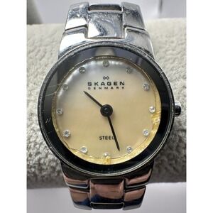 Skagen 430XSSXPD Ladies Watch New Battery MOP‎ 22MM 6" Slim A43